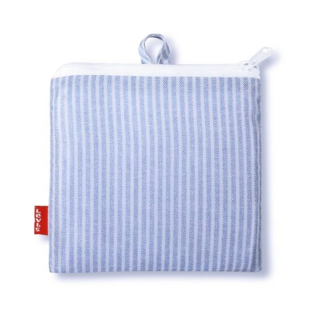 Levi’s Striped Reusable Shopping Bag White/Blue nwt academiacore - Picture 2 of 3